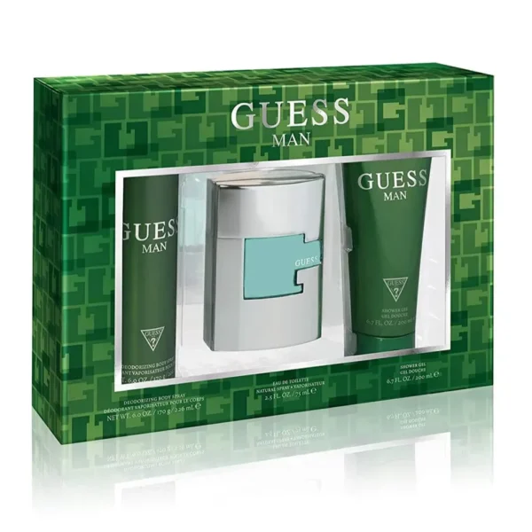 Guess Man EDT (Caballero) - 3 Pc SP 75 ml; DEO 226 ml; SG 200 ml
