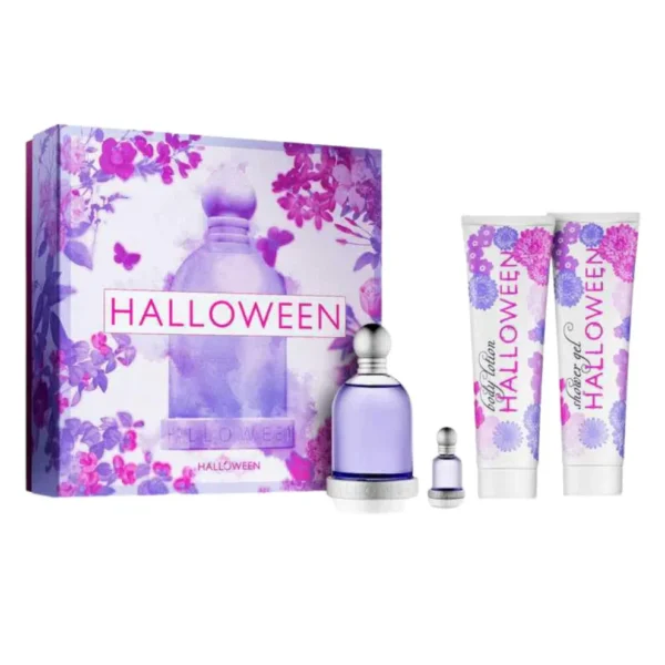 J Del Pozo J del Pozo Halloween EDT (Dama) - 4 Pc SP 100 ml; BL 150 ml; SG 150 ml; SP 4.5 ml